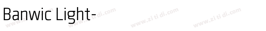 Banwic Light字体转换